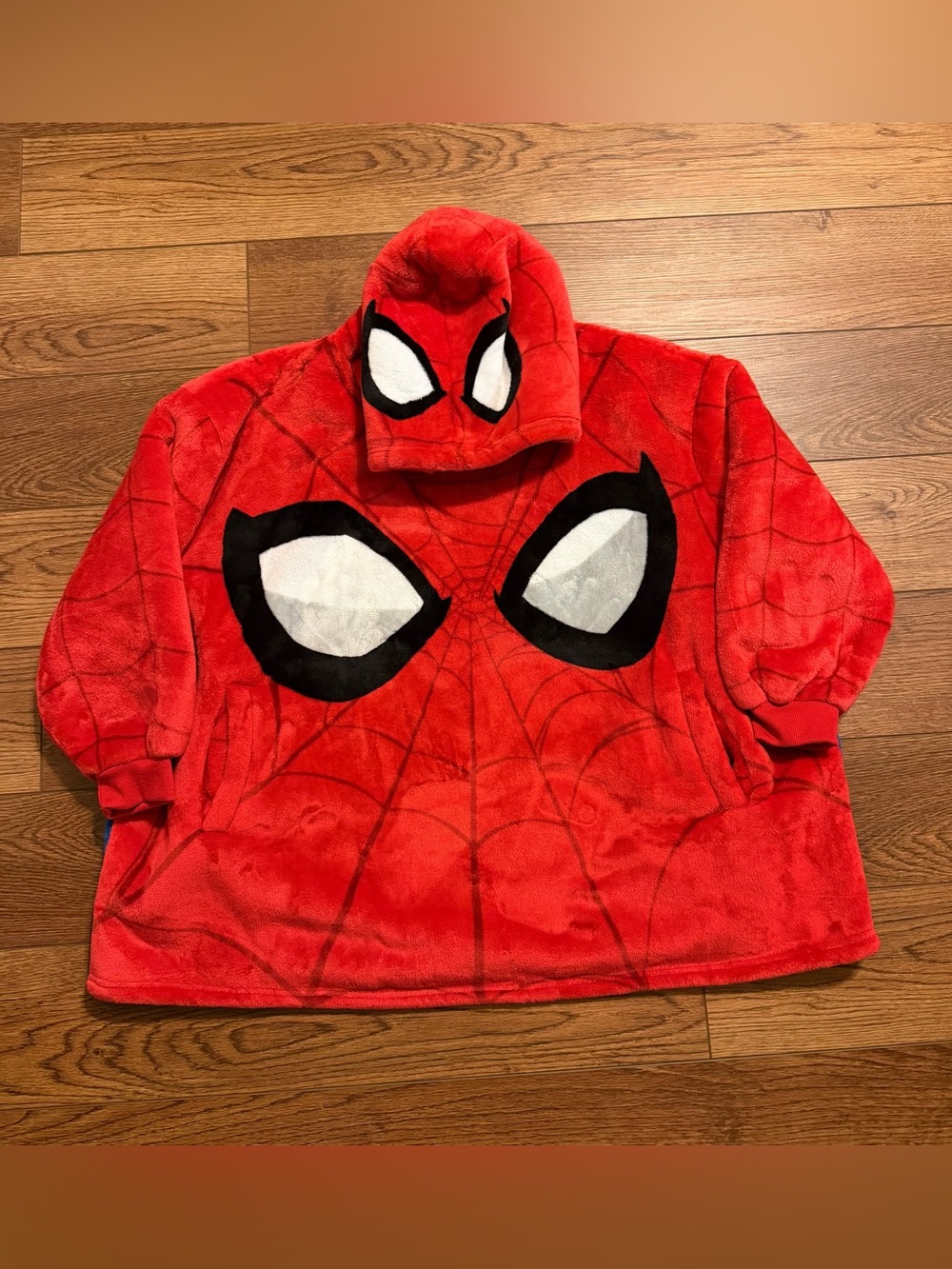 Kids Marvel Red SpiderMan Blanket Hoodie One Size Cozy